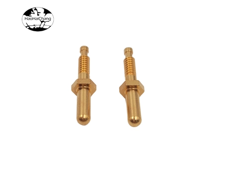 HHC-765 OEM custom CNC machining hexagonal cylindrical thread copper pin pin screw stud