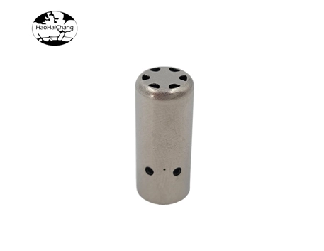 HHC-DDP-09 Custom stamping CNC parts stainless steel half-through porous cylindrical bracket fasteners