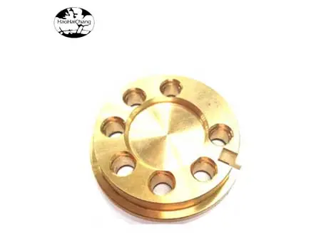 HHC-BCM-02 CNC Turning Milling Parts Custom 5-Axis CNC Machined Brass flange