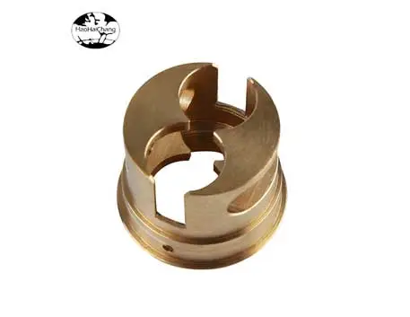 HHC-BCM-04 Custom CNC machining brass structural parts turning Brass valve