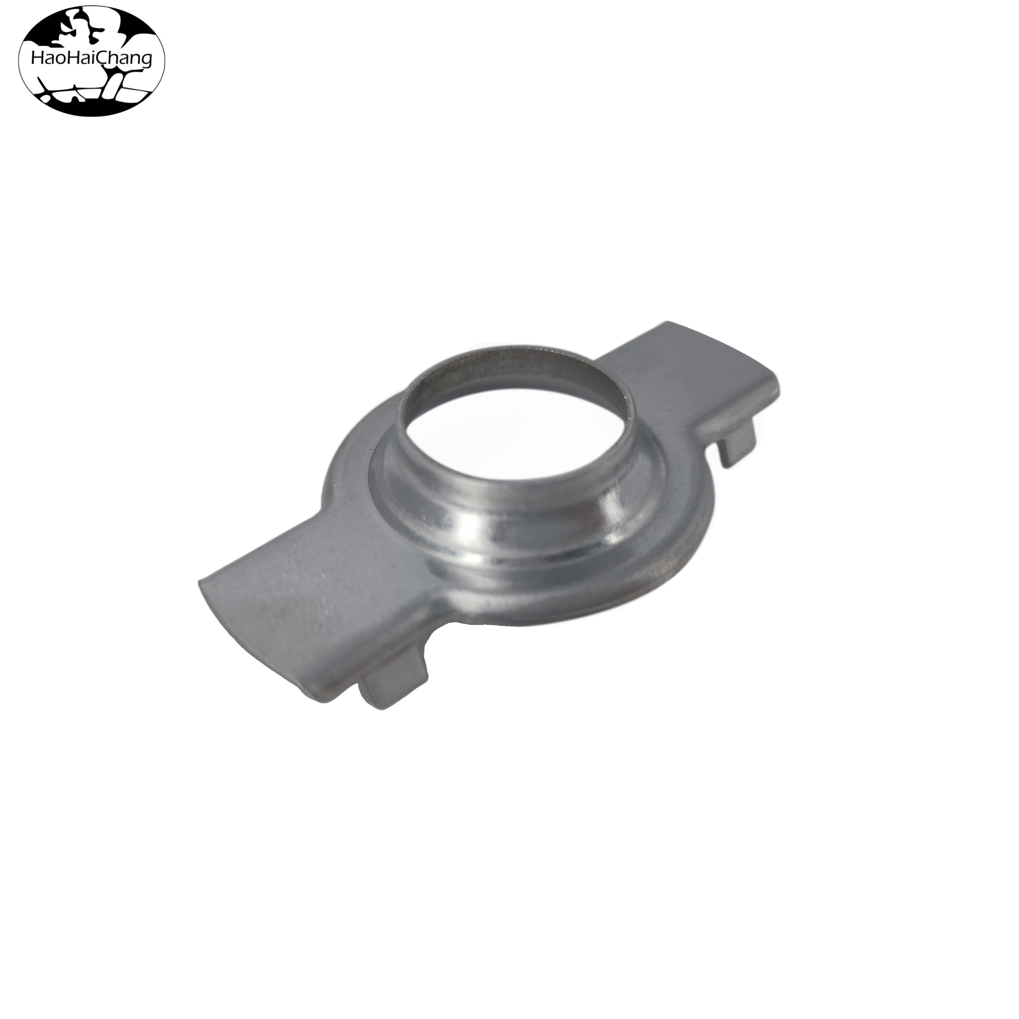 HHC-0371 Precision stamping custom non-standard parts stainless steel round hole four-leg embedded bracket