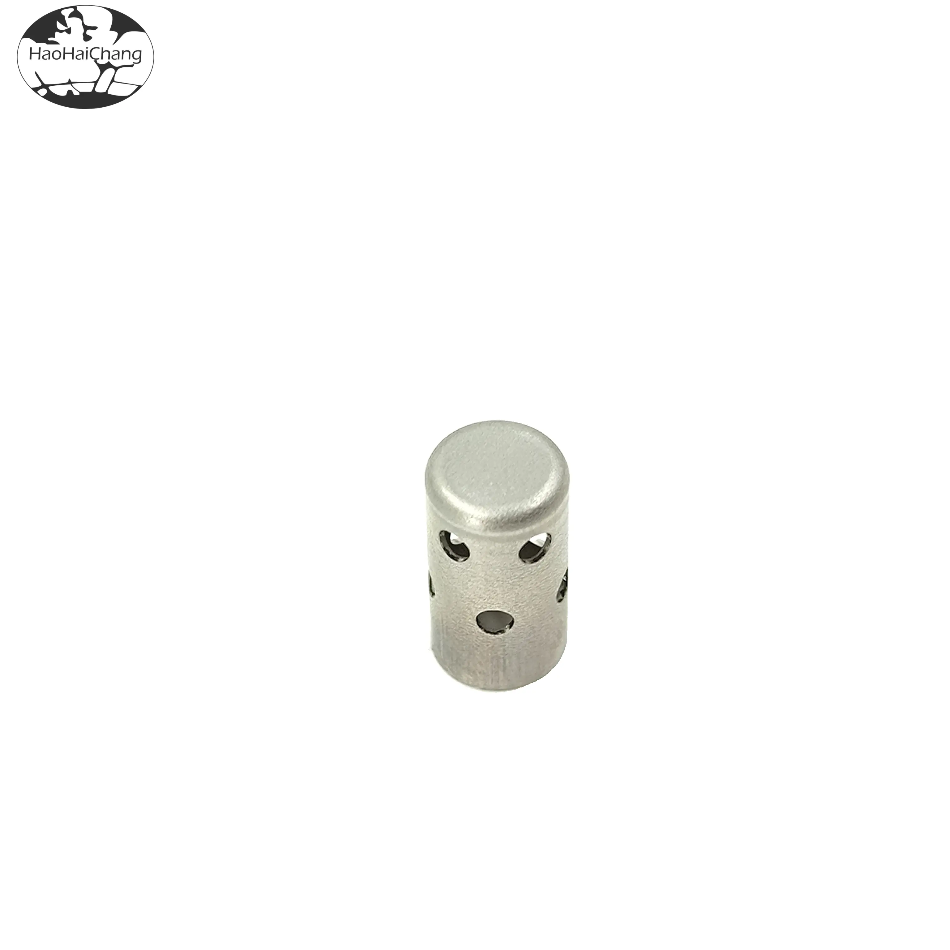 HHC-0404 Custom stamping CNC parts stainless steel half-through porous cylindrical bracket fasteners