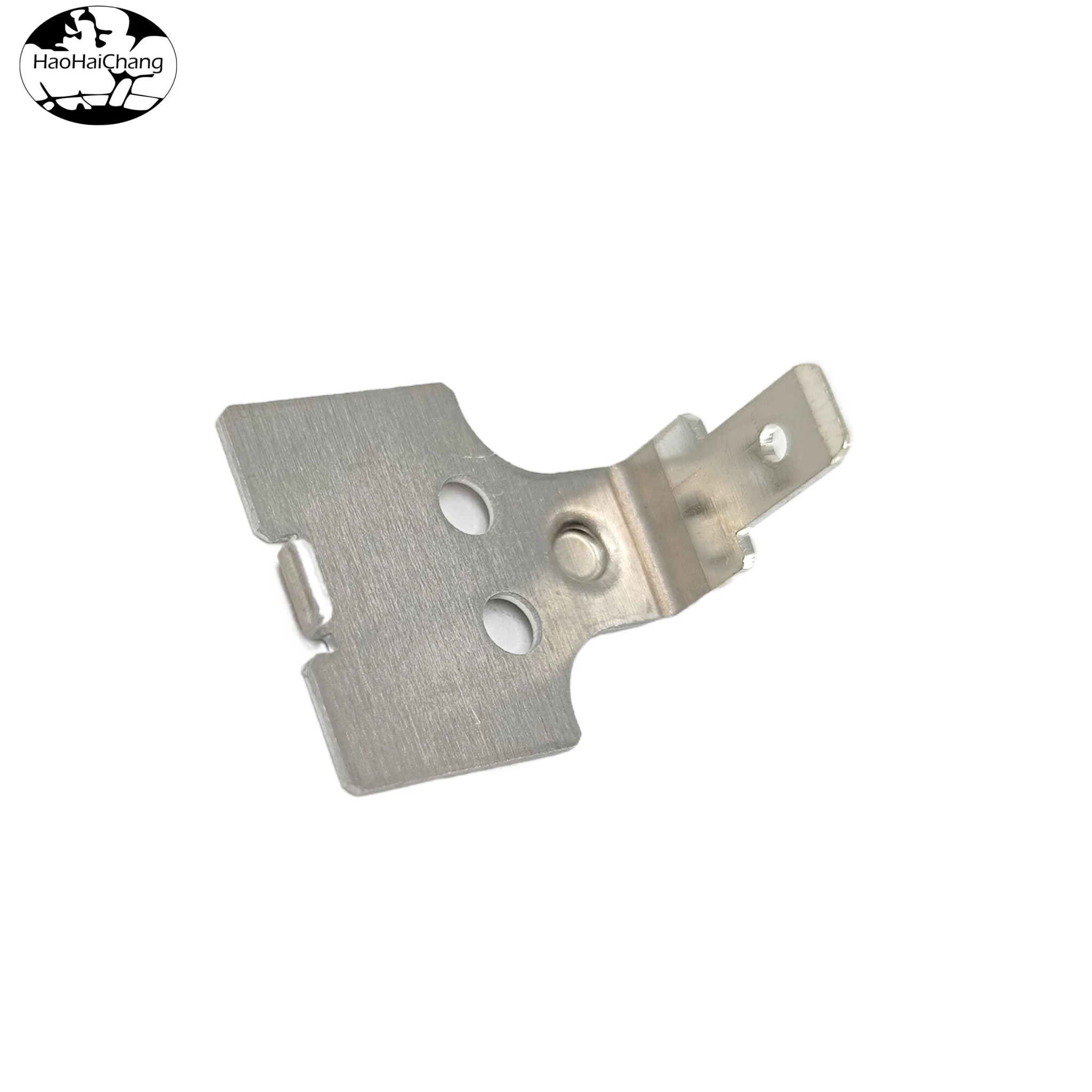 HHC-0421 Non-standard customized aluminum alloy tinned stamping bending fixing buckle bracket