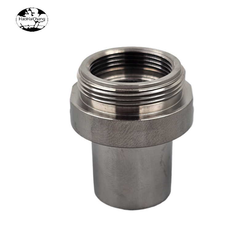 HHC-1186 OEM Custom Titanium Alloy CNC Machined Threaded Adapter with Solid Pin - 翻译中...